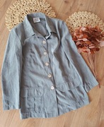 szara retro vintage marynarka koszula damska 42XL na guziki elegancka