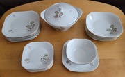 Serwis obiadowy z lat 60-tych - Wawel kwadratowy - Polski New Look