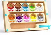 DREWNIANY  LABIRYNT MAGNETYCZNY MONTESSORI ZABAWKA SENSORYCZNA