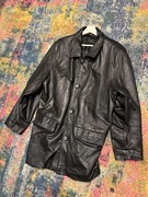 Płaszcz męski skórzany Apex na guziki