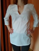 biała bluzka koszulowa 38 M tunika