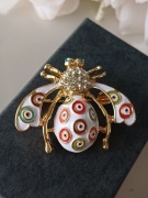 Broszka - Pszczółka z cyrkoniami.