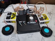 Bass shakeryx2  Dayton TT25 Puck 8ohm,gotowy zestaw+ Nobsound 20g+kable OFC