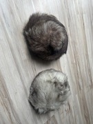 Czapka naturalne futro jasne i ciemne