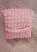 Modna kosmetyczka organizer różowa bąbelkowa duża 