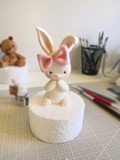 Figurka na tort - Króliczek , cukrową figurka, ozdobą na tort