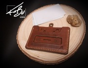 Cardholder KASETA na 4 karty, skóra naturalna, personalizacja, WALENTYNKI
