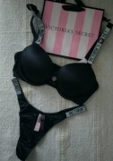 Biustonosz Victoria's Secret rozmiar 75D majtki rozmiar L +  torebka 