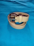 Pasek damski beżowy 