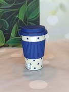 Kubek ceramiczny turystyczny z pokrywką ceramika Z.C. Bolesławiec.