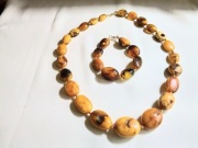 Naszyjnik ibransoletka z Bursztynu 