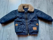 Kurtka przejściowa granat dla chłopca kołnierz miś 74/80