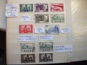 11szt. znaczki Mi 319 Odmiana SAAR 1952 / 1953r. Niemcy SAARLAND