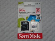 Karta micro SDHC SanDisk Ultra 16 GB z adapterem
