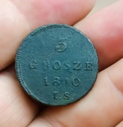 3 Grosze 1810 r. Księstwo Warszawskie. Rzadka 