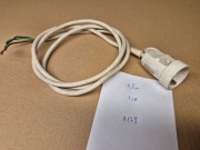 Kabel zasilający biały, PE+N, 10/16A,250V, 1,8 m