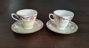 2 Filiżanki Royal Sutherland Fine Bone China | Miętowe | Złocenia | Anglia