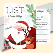 List do Świętego Mikołaja | Kartka + koperta | Format A6