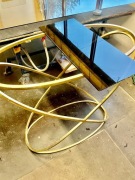 Elegancka konsola Luxe Gold J-Line złoto ze szkłem, J - Line Console