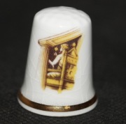 Naparstek Kolekcjonerski Porcelanowy jeden z 7 cudów świata Bóg Zeus 