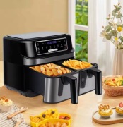 Dwukomorowy AirFryer na Gorące Powietrze XXL 9L | 8 Programów