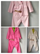 Garnitur damski lniany bawełniany na lato boho hit