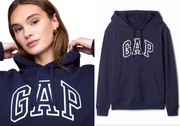GAP granatowa bluza kangurka z kapturem logo XXL