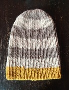 Wełniana czapka zimowa beanie handmade