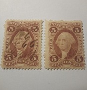 USA 1866 - 5 C - Pierwsze Wydanie - Czysty i Kasowany