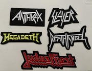 Naszywki metal zestaw: Judas Priest / Slayer / Megadeth / Anthrax