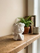 Doniczka GŁOWA TWARZ Gipsowa Figurka Boho