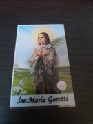 Obrazek z relikwią 2/3 stopnia św. Marii Goretti