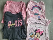 Ubrania dla dziewczynki, głównie krótkie spodenki 104