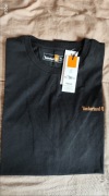 Timberland czarny t-shirt rozm XL nadruk rude logo 