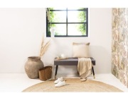 Ławka tapicerowana Lifa Living Barcelona szara Velvet 101x42x45cm