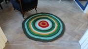 Dywan okrągły rękodzieło, 117 cm