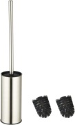 Szczotka toaletowa i uchwyt, niklowa szczotka toaletowa, wolnostojąca.