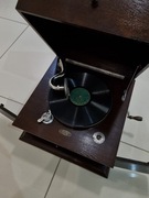 Gramofon antyczny zabytkowy ze Szwajcarii ANTYK ok. XIX/XX wiek.