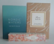 Zestaw perfumy damskie Avon Oriflame 3 szt Rare Gold Eve Nordic Waters
