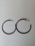 Kolczyki kółka brązowe 