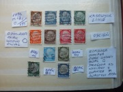 12szt. znaczki Mi 482 ODCIEŃ Niemcy 1933r. HINDENBURG Rzesza kasownik linie