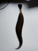 Włosy dziewicze . Brąz sombre pasemka długość 45 cm waga 19 gram