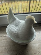  Szklana Kura Bomboniera Szkatuła otwierana 