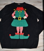 111* livergy Świąteczny sweter tunika Elf Skrzat 46/48