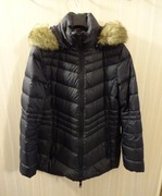 Tommy Hilfiger L kurtka puchowa z kapturem i futerkiem, czarna