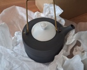 Ćmielów Design Studio Zestaw do herbaty Toczony czarny – 3 el.