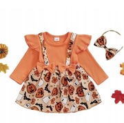 Kostium, strój Dynia dla dziewczynki na Halloween Dzień Dyni