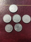 NRD 50 pfening 1958, 10p 1963,67,68, 5p 1979,84