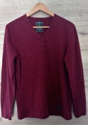 Burgundowy Sweter Serek Key Largo M