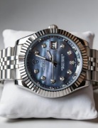 Piękny męski zegarek z diamentami, typu Rolex